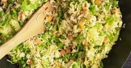 Arroz Frito Con Verduras Mixtas