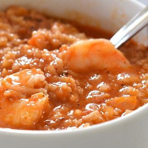 Sopa De Arroz Con Camarones